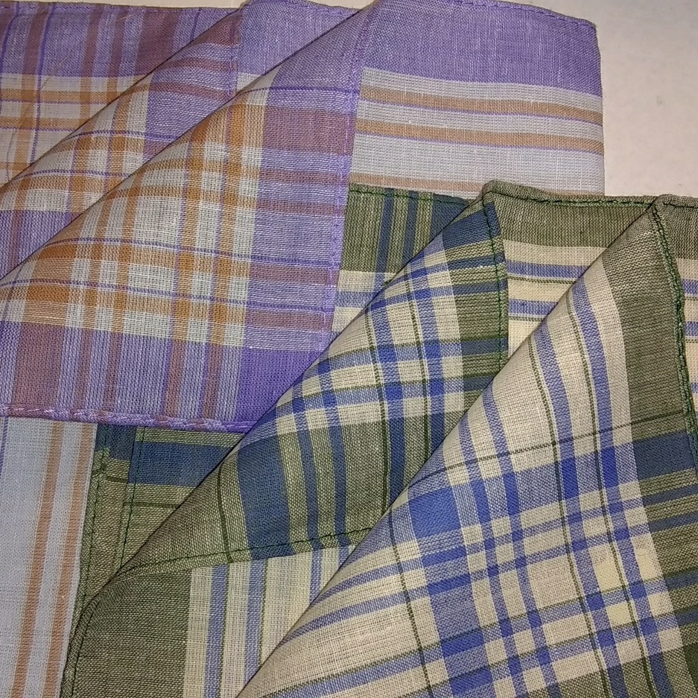 5 Mens Handkerchiefs! "The Dapper Choice!" Plaid - Picture 2 of 10